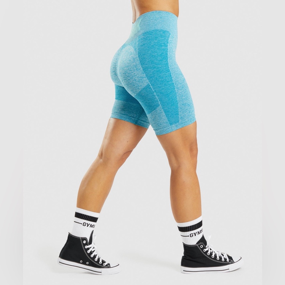 GYMSHARK Flex Cycling Shorts Blue Size Small